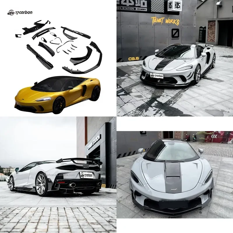 Auto spare parts, dry carbon fiber complete kit, 100% fit to polished surface, customizable colors, easy to install, suitable