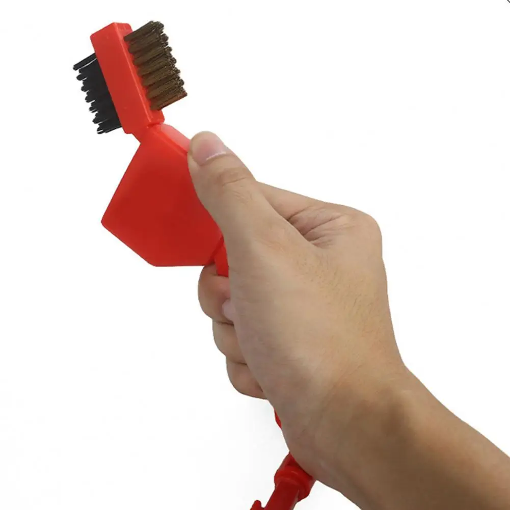 Golf Club Brush Set Golf Dual Brush Cleaner with Retractable Cover Nylon Bristle Golf Club Brush Multi-color Golfing Accessory
