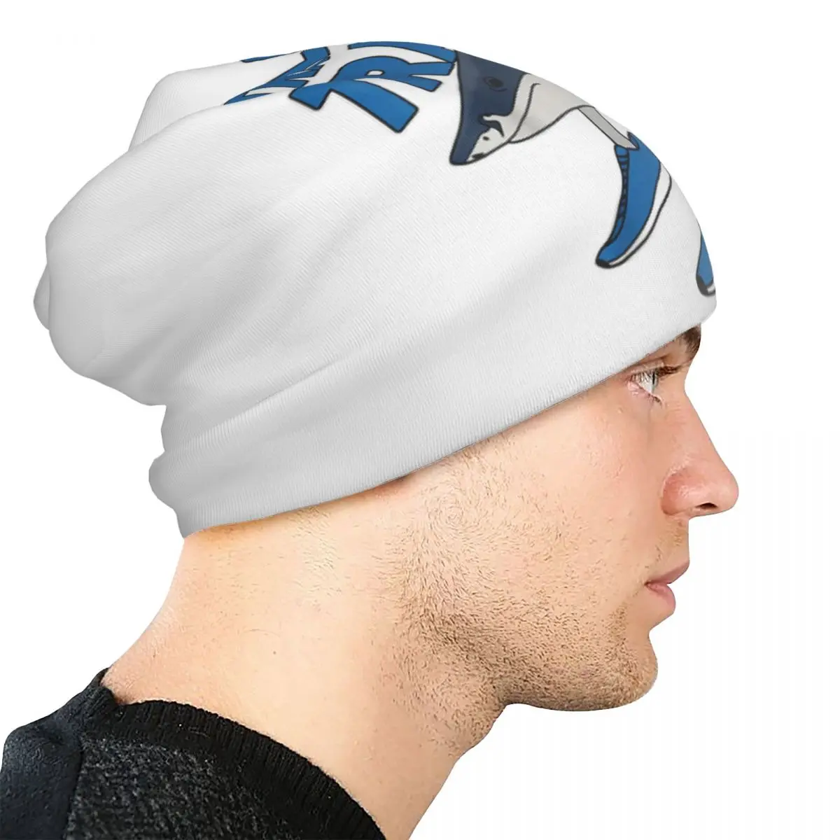 Tralalero Tralala قبعات الإيطالية Brainrot ميمي القوطي الخريف الشتاء في الهواء الطلق Skullies قبعة حريمي الربيع الدافئة ذات الاستخدام المزدوج بونيه قبعة #4