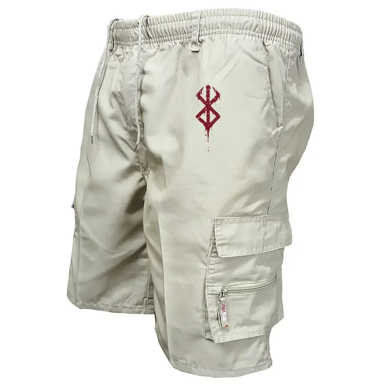 Anime Berserk Cargo Shorts Summer Multi-pocket Casual Camouflage Shorts Loose Breathable Beach Five Pants Jogging Sport Pants