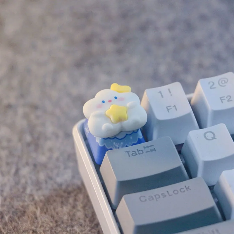 DIY Star Key Cap Bottom Backlit Key Cap MX Cross Axis Mechanical Keyboard Key Cap R4 ESC Gift Cute Cloud Key Cap