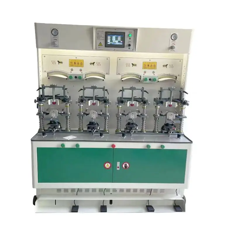 Automatic four-hot and four-cold forming machine upper sports shoe toe forming shoe making machine