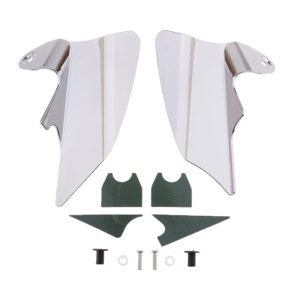 Saddle Shield Air Heat Deflector Chrome Motorcycle Suspension Installer Kit for Electra Glide Road Glide 50cc