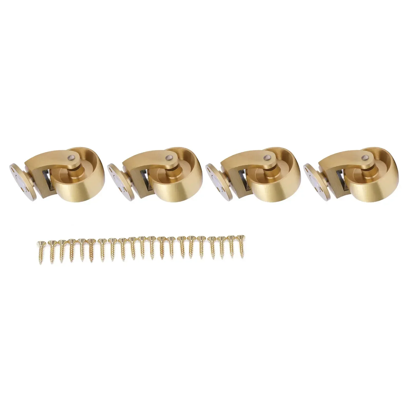 Античные латунные поворотные ролики с шариками (набор из 4 шт.) — универсальные для мебели с плавным и легко прокатывающимся роликом.