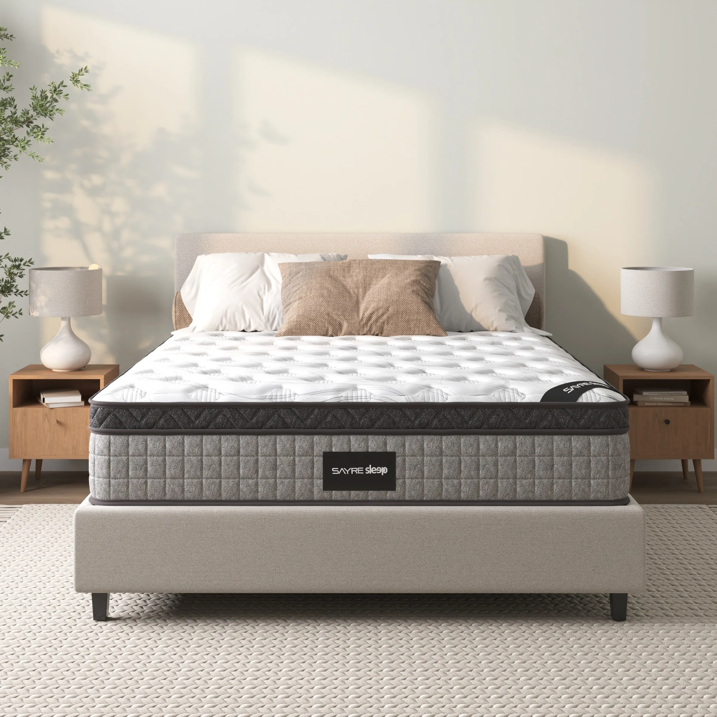 Assembled in USA - Premium High Quality Diamond Innerspring Hybrid and Cooling Gel Memory Foam Mattress