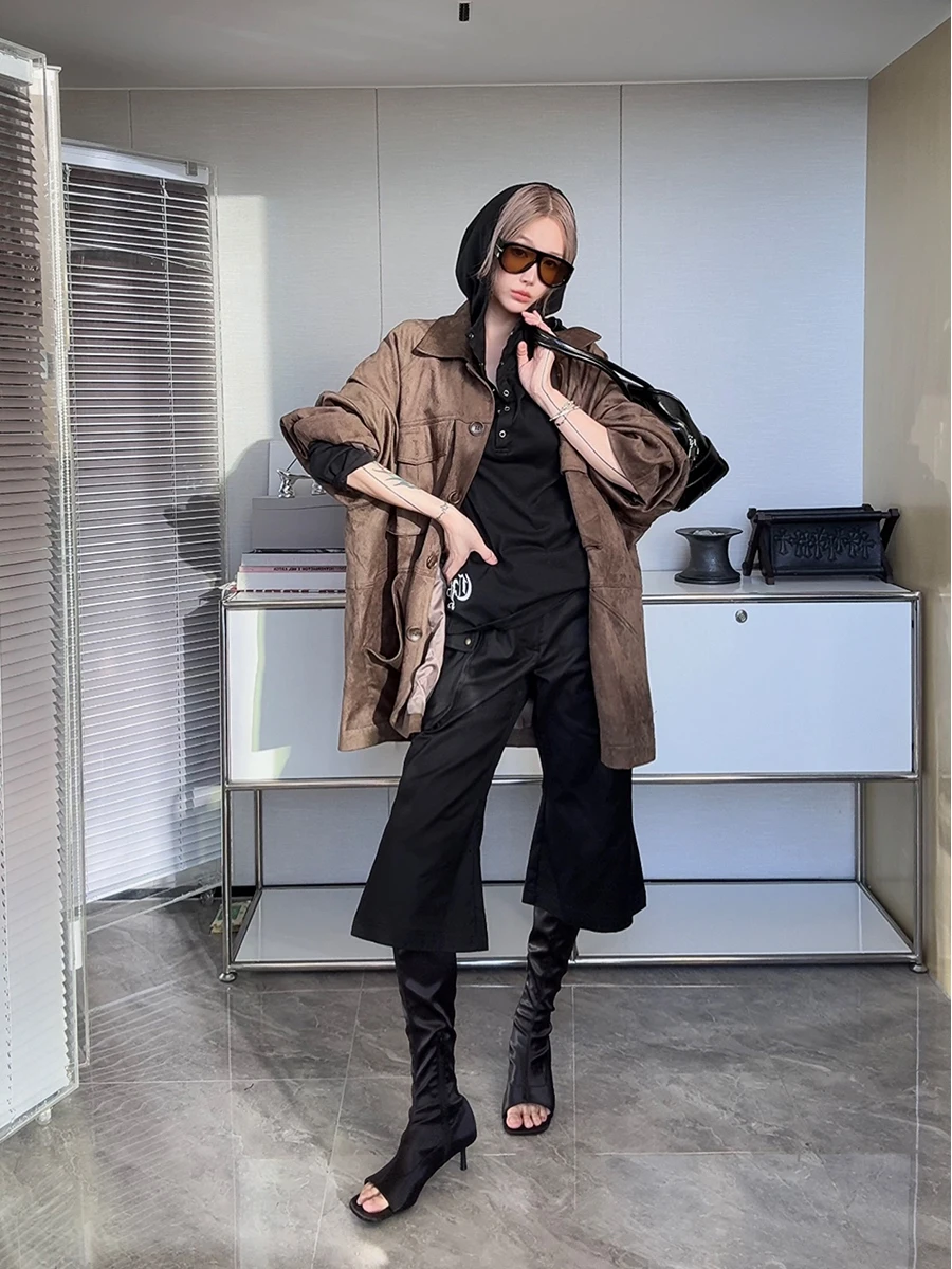 

Modern Lady Workwear Flared Trousers Low Waist Other Fabric Ladies Casual Pants Autumn Collection IAMCPLUS A252SL375S