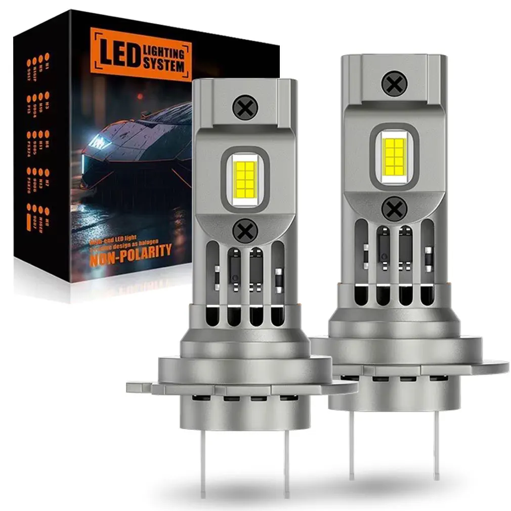 30000LM H7 LED Headlight Bulb 16pcs 3570 CSP Chips for Car Headlamp Auto Diode Lamps Canbus H7 Led Turbo Fan 6500K 12V