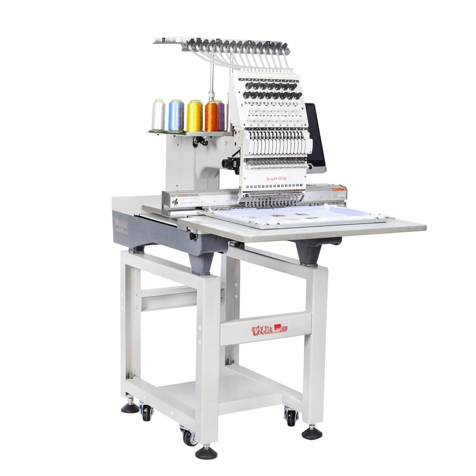 High-Speed PTP Second-Hand Computerized Embroidery Machine Single Head With 12-15 Needles 4 Or 6 Head Options