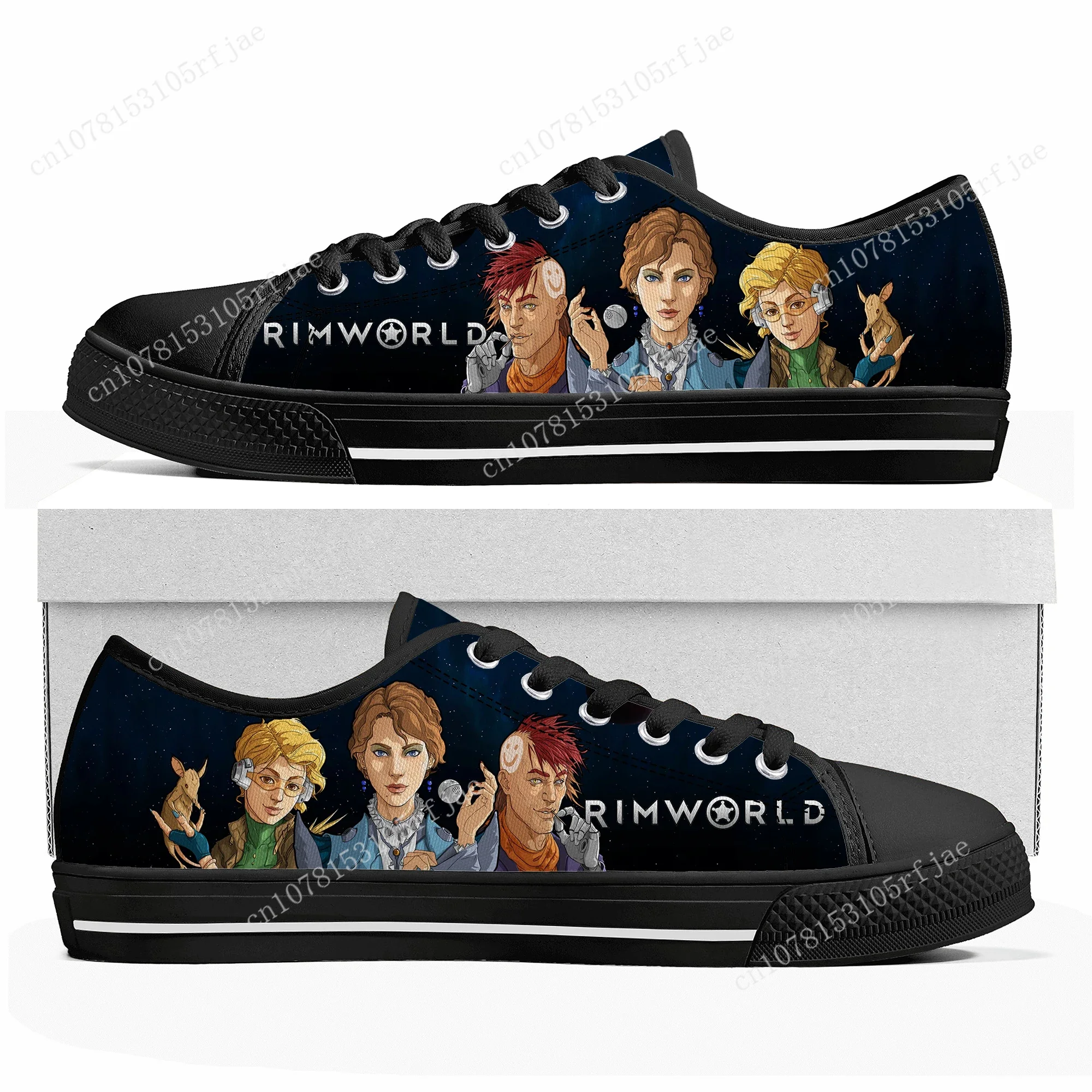 RimWorld Custom Low Top Sneakers Cartoon Game Womens Mens Teenager Fashion High Quality Shoes Casual Tailor Made Canvas Sneaker