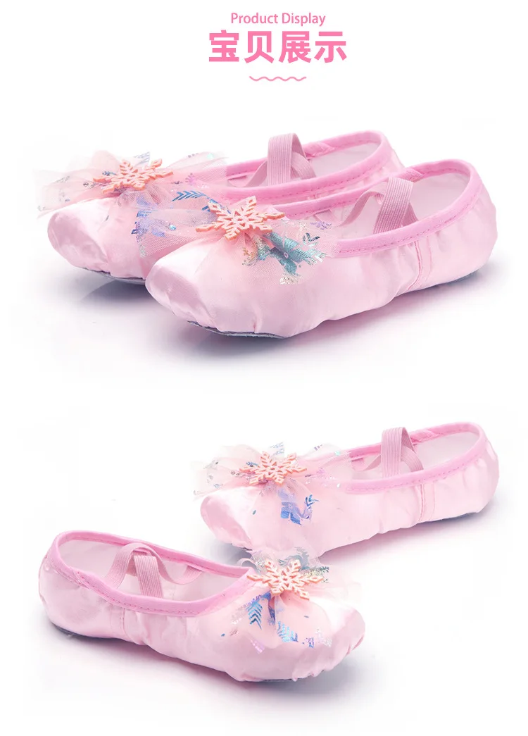 Schöne Prinzessin Tanz Ballett Schuh mit Weichen Sohlen Kinder Mädchen Katze Klaue Chinesische Ballerina Übungen Schuhe – Detail 9