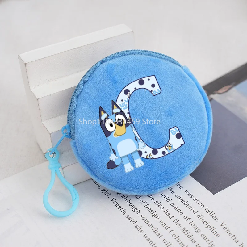 Bluey Plush Coin Purse Bingo Chilli Portable Letter Anime Cartoon Wallet Coin Bank Card Coin Storage Mini Bag Boy Girl Xmas Gift