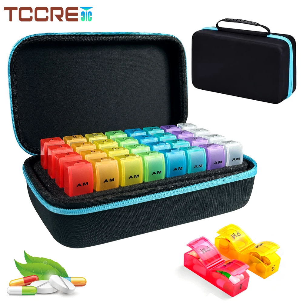 

1 шт. ежемесячный органайзер для таблеток, 3 раза в день, коробка для лекарств с портативной твердой оболочкой, коробка для таблеток на 32 дня для витаминов, рыбьего масла, дополнение