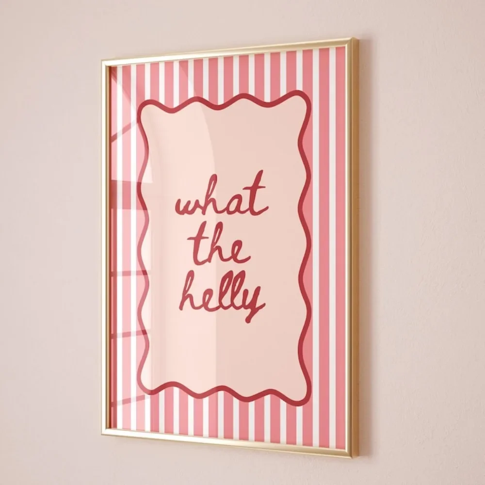 1pc frameless Canvas Painting 1pc frameless Canvas Painting 1pc Frameless Canvas Painting,What The Helly Art Print, Funny Quote