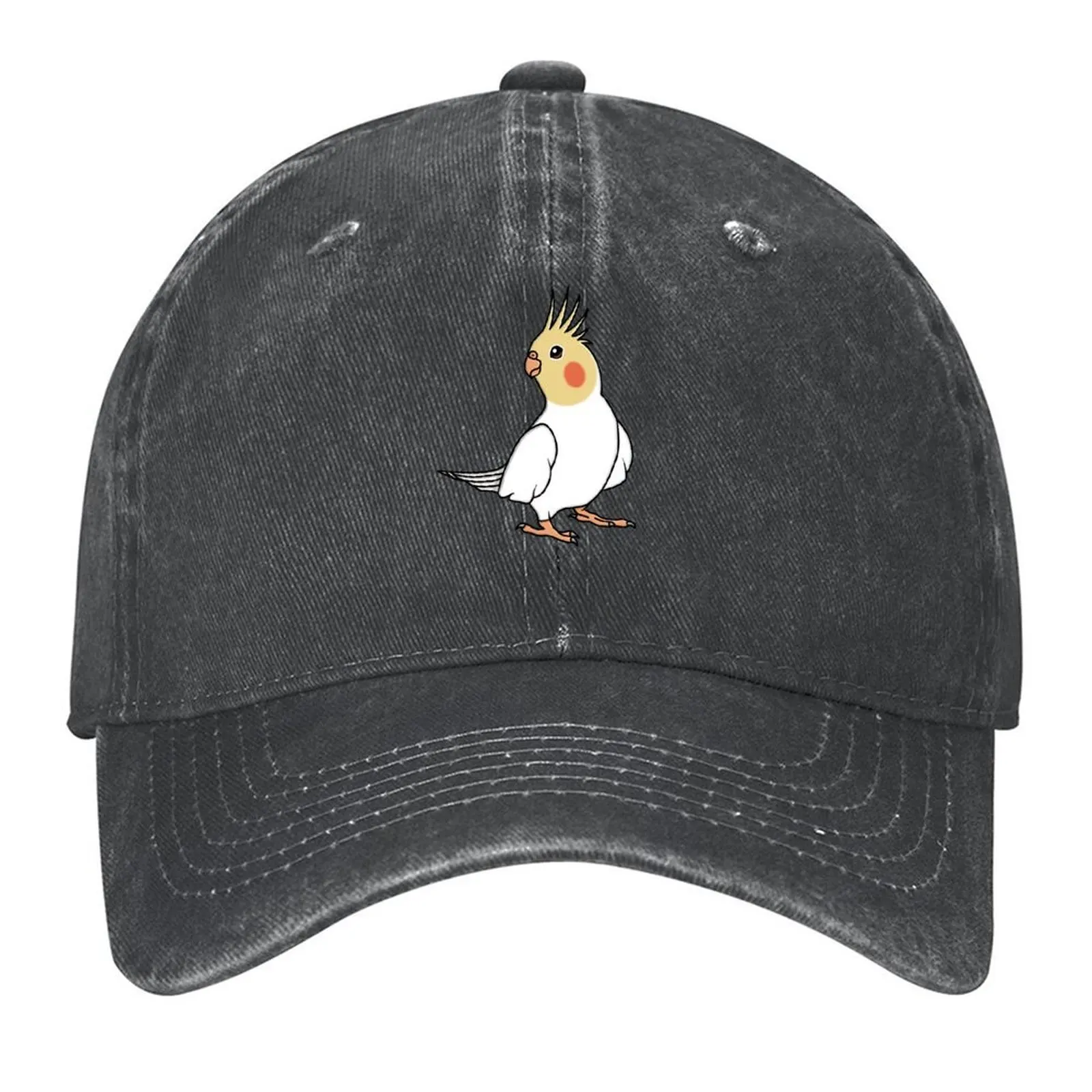 

Lutino Cockatiel Baseball Cap Brand Man cap western Hat Fashion Beach Rugby Boy Child Women's