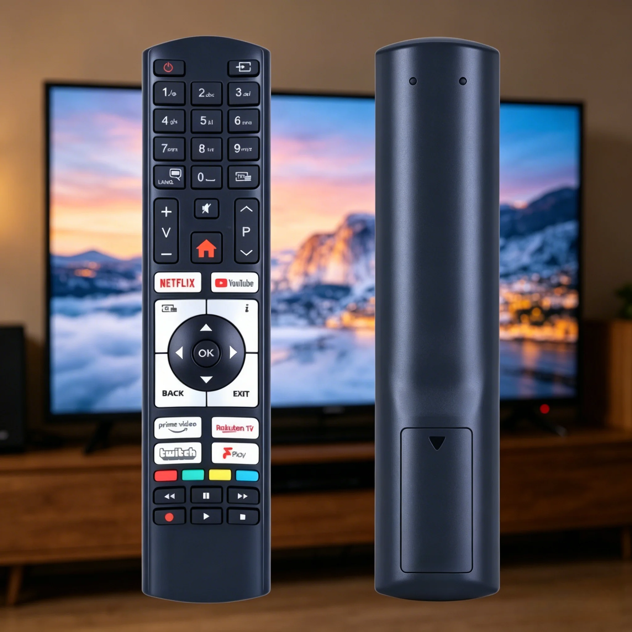 RC4519P Telefunken Vestel LCD LED Smart TV Remote Control Replacement RC4519 Compatible with Various Models