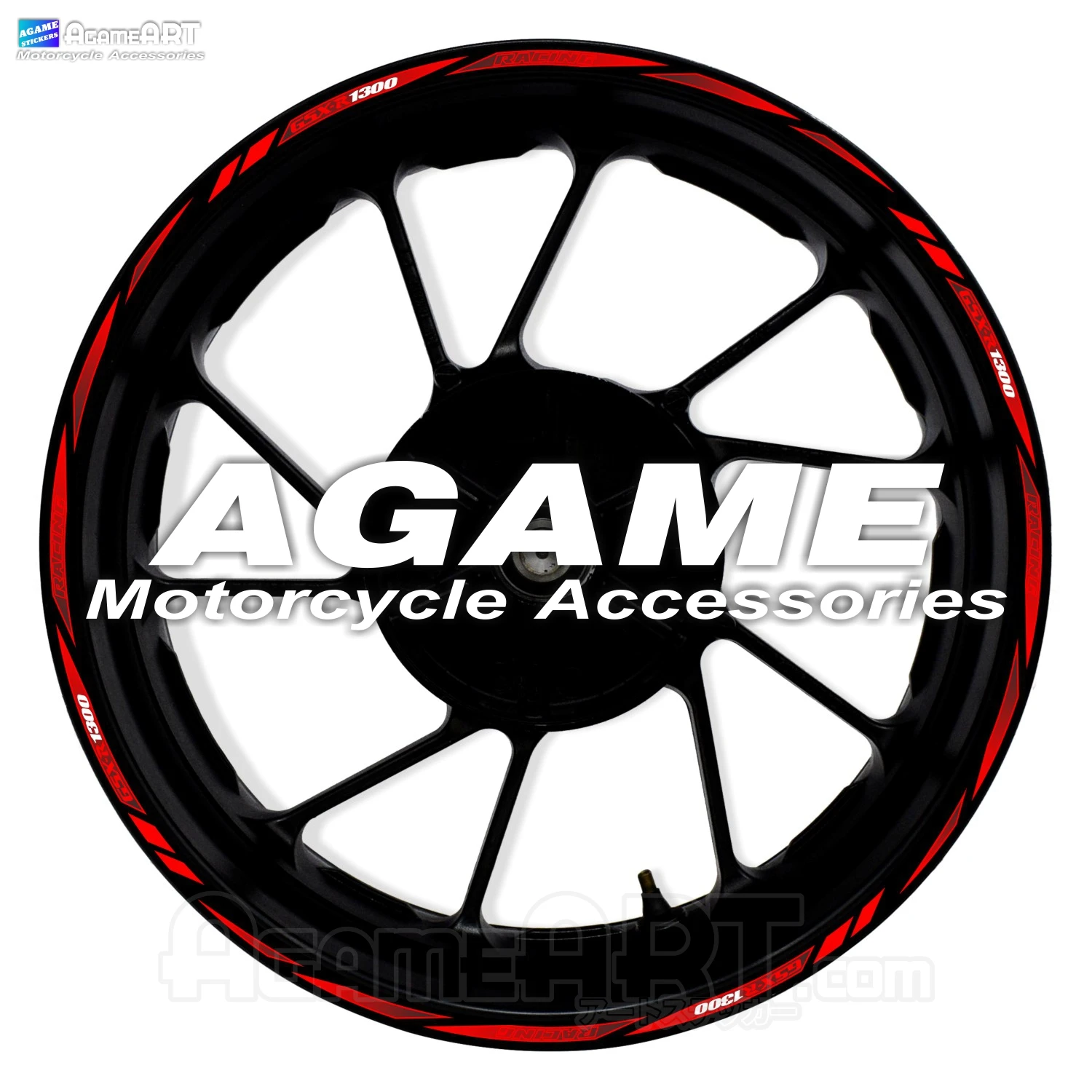 For GSX-R1300 Motorcycle Wheel Reflective Stickers 17inch Stripe Rim Inside of Hub Waterproof Decals Accessories