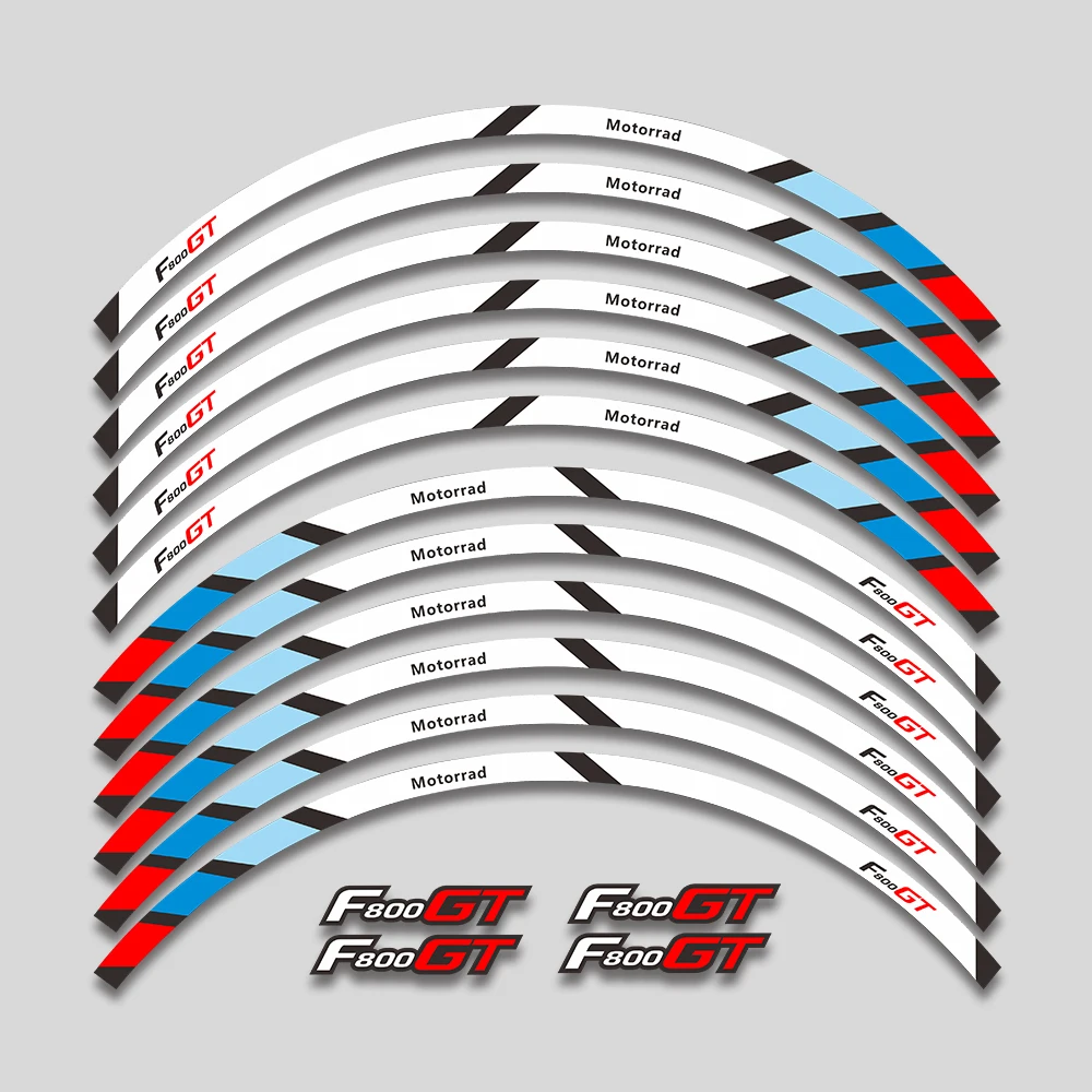 Cubo de roda adesivos para BMW Motocicleta, Decalques Decorativos Tape Kit, aro, pneu, faixa reflexiva, Acessórios para motocicletas, F800GT, F800GT