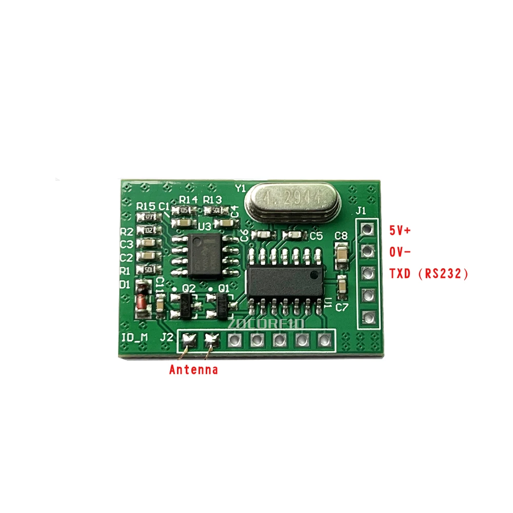 EM4305 FDX-B สัตว์ Tag Reader โมดูลอินเทอร์เฟซ UART รองรับ 134.2 Khz FDX-B EM4305 ISO11785/84