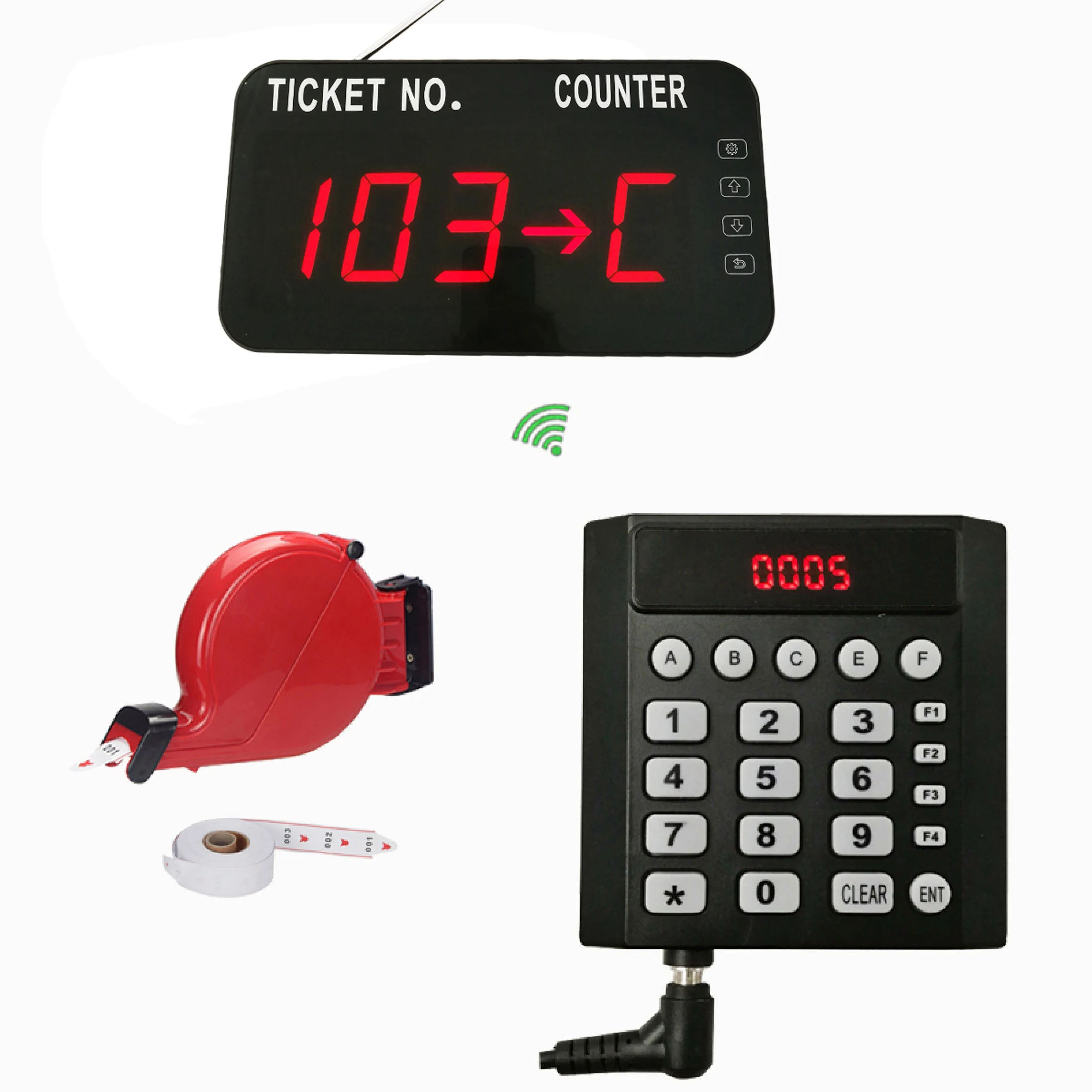 

Wireless Queue Calling System-Take a Number Waiting Number Machine Pager- with 3 Digits Display for Hospital/Clinic/Food Truck