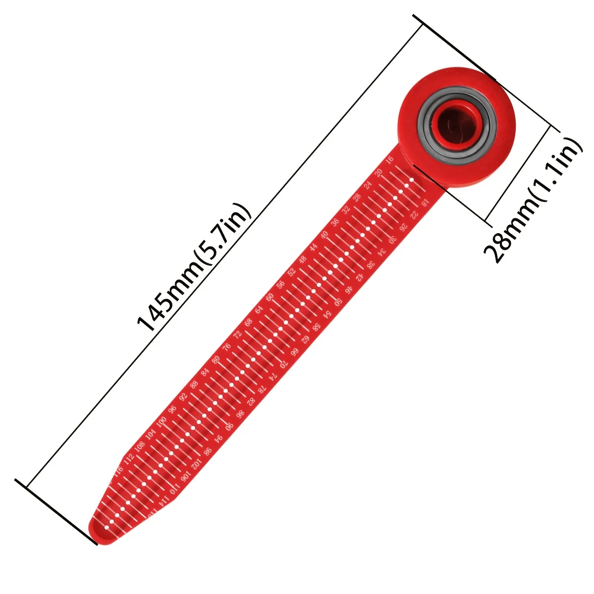 Smooth Bearing Woodworking Compass Adjustable Rotary Ruler Plastic Circle Drafting Tool Layout Gauge for Carpenter Drafting DIY
