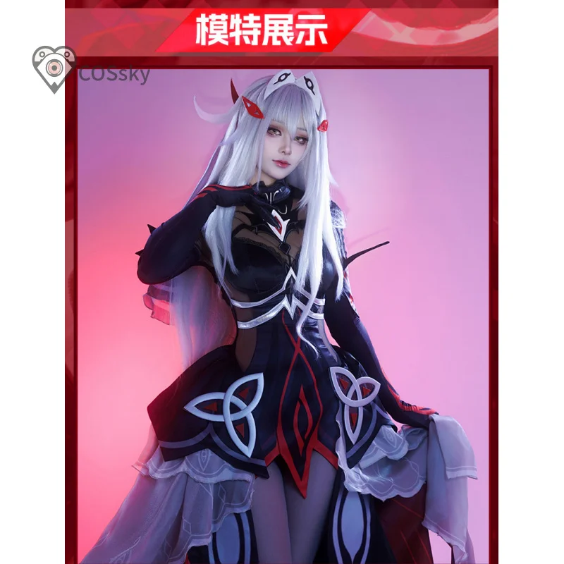 

Game Genshin Impact Ronova Cosplay Costume Women's new sexy dress headwear props wig Halloween carnival Ronova role play uniform