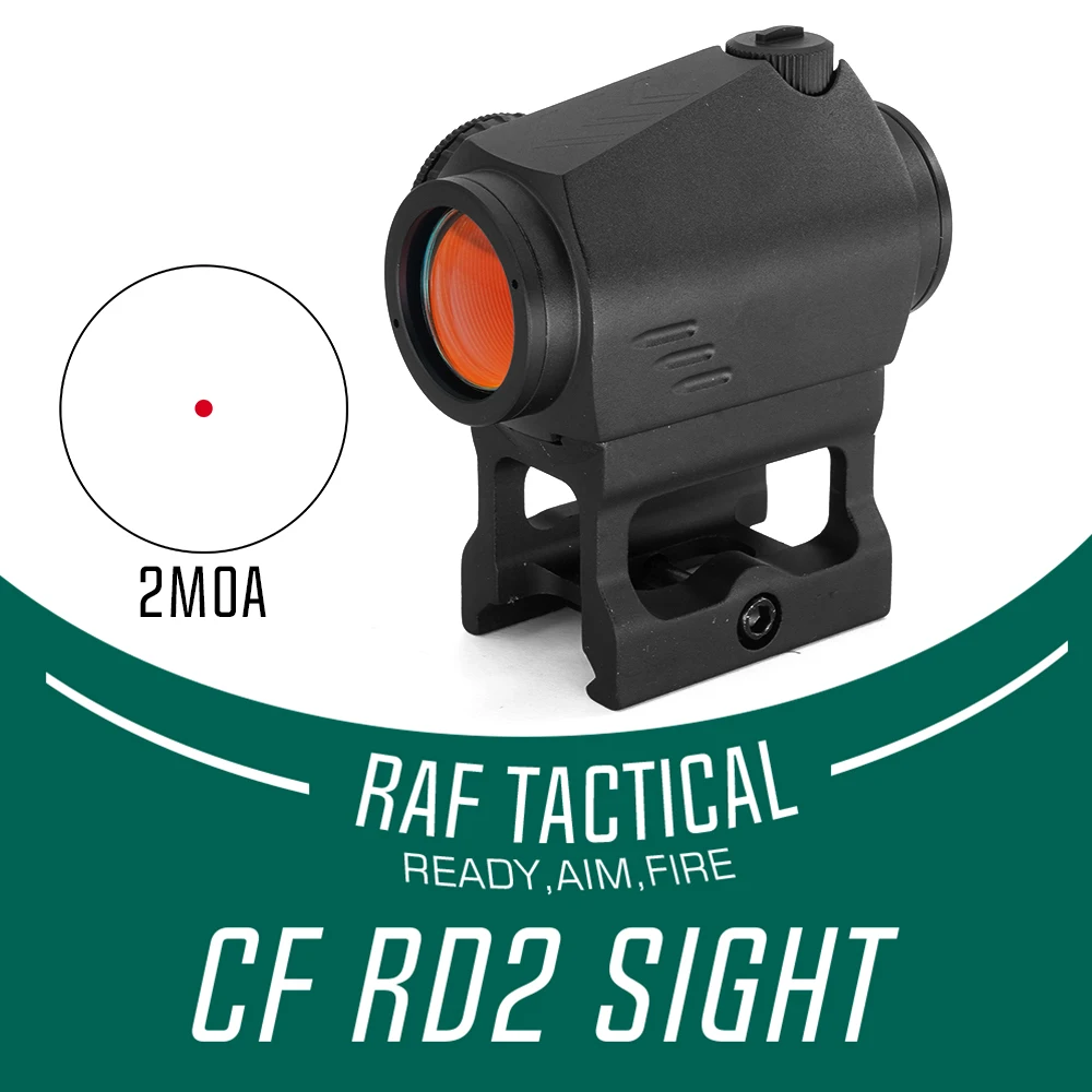 

2024 New CF STYLE Red Dot Sight Gen II 2 MOA Dot With Low And lower 1/3 co-witness mounts For Hunting Tactical Airsoft