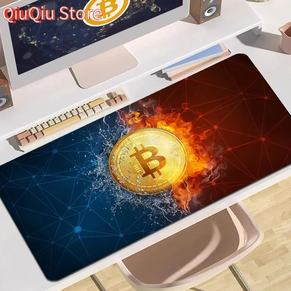

New Arrivals Bitcoin Logo Beautiful Customized laptop Gaming XXL mouse pad Size for CS GO Game Player Desktop PC Computer Laptop