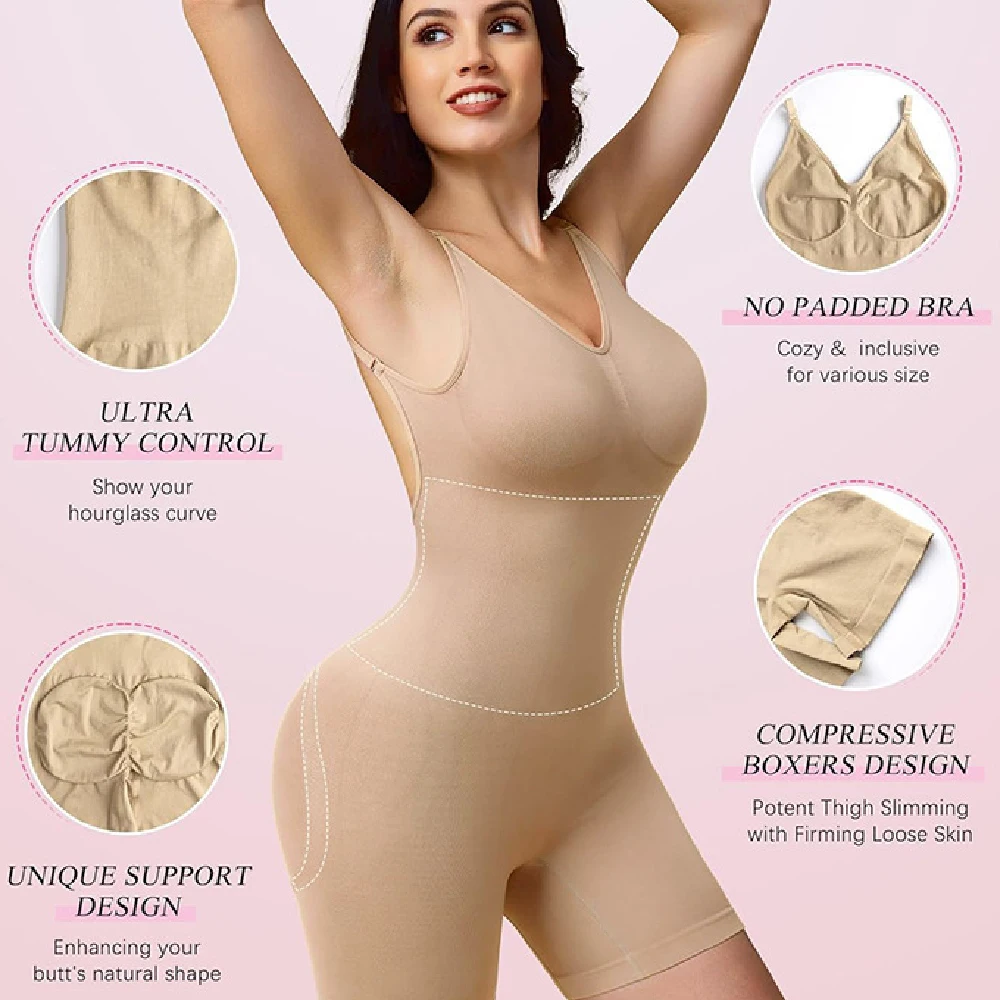 1PCS Postpartum Recovery Shapewear Bodysuit Seamless Backless Tummy Control Waist Shaper for Women