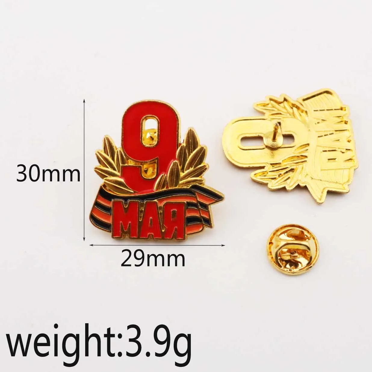 10PCS Russia National White Pigeon Alloy George Ribbon Brooches DIY For Women Coat Shirt Corsage Hat Bag Badge