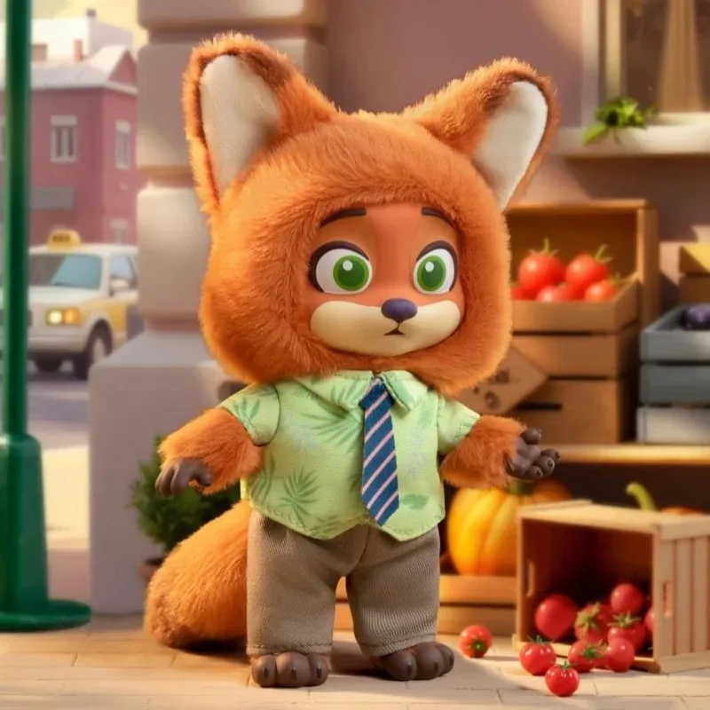 حقيقية Zootopia نيك جودي النمو رحلة سلسلة صندوق أعمى الفينيل أفخم دمية المفاتيح للحقائب صندوق غامض لعبة أطفال هدية عيد ميلاد #3