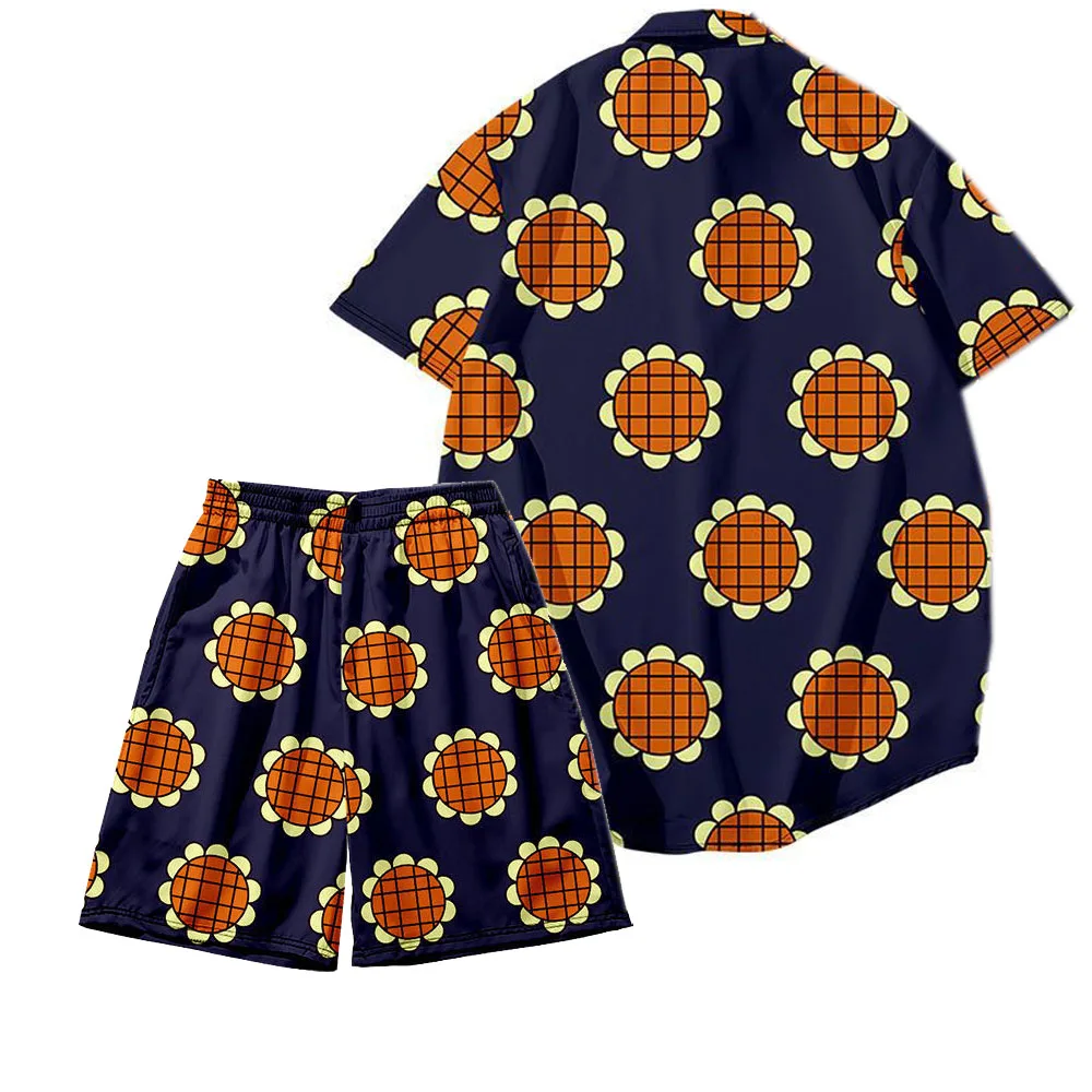 Anime Rufy Costume Cosplay Vestito Girasole Camicia Pantaloncini