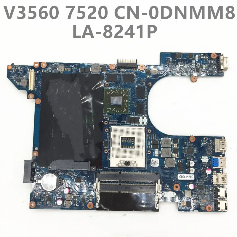 

CN-0DNMM8 0DNMM8 DNMM8 Mainboard For DELL V3560 7520 LA-8241P Laptop Motherboard Pavilion HM77 2GB SLJ8C 100% Fully Tested OK