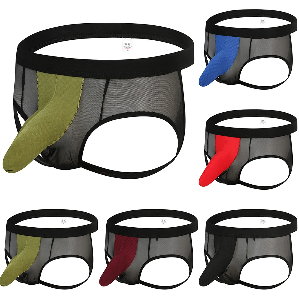لملابس مريحة، ملابس داخلية مثيرة، سراويل داخلية قابلة للتنفس، ملابس داخلية جديدة من القطن + النايلون، حقيبة شبكية للارتداء المثيرة #5