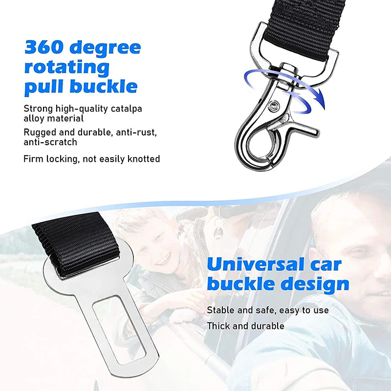 Dog Safety Leash Adjustable Retractable Cushioning Elastic Pet Leash Car Seat Seat Belt Safety Rope Tug Rope image 4