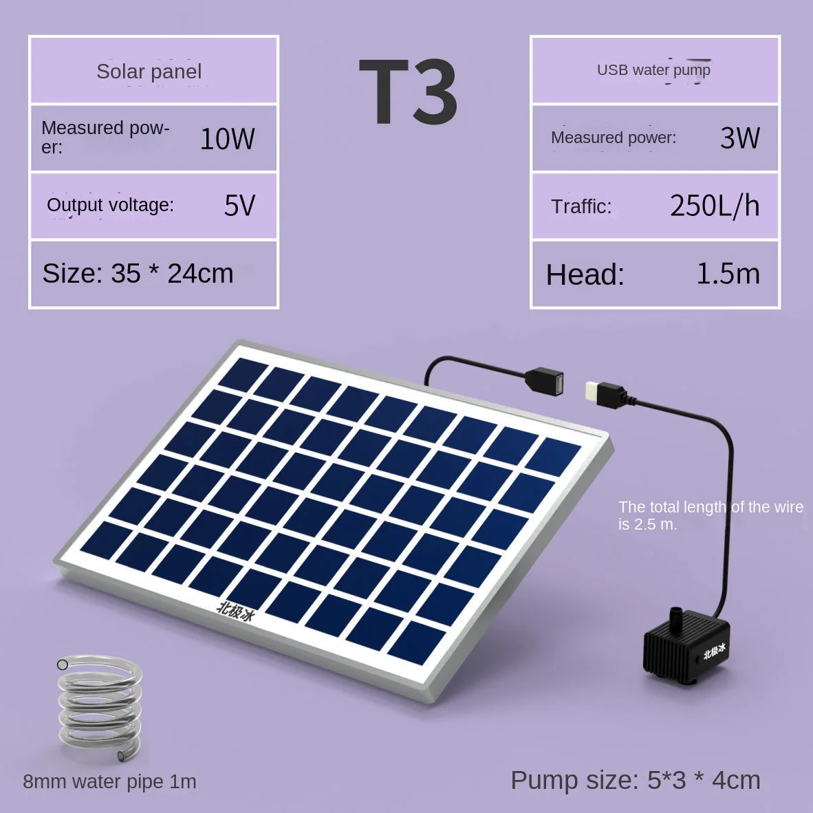 Solarna pompa wodna ryby fontanna stawowa skalniak podwodny cykl akwariowy basen i filtr o dużej mocy