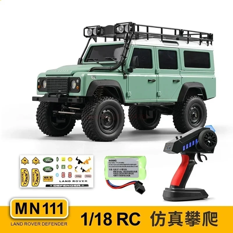 Hot Car Mn111 D90 D110 Kit Version 1/18 4wd Climbing Car Toys 180 Motor Led Light Portal Axle Aluminum Body-shell Remote Contro