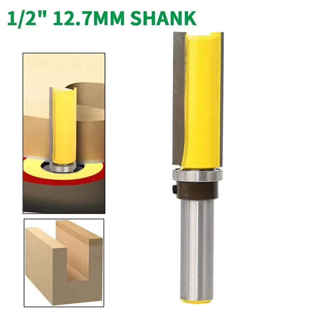 

1PC 1/2" 12.7MM Shank Milling Cutter Wood Carving Template Router Flush Trim Bit Woodworking Tenon Cutter for Woodworking Tools