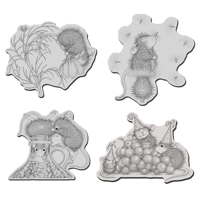 10*10cm Clear Stamps for New 2022 Card Scrapbooking Mouse Cosmos Love Coffee Bean Jug Natural Stamps Account Craft Set No Dies