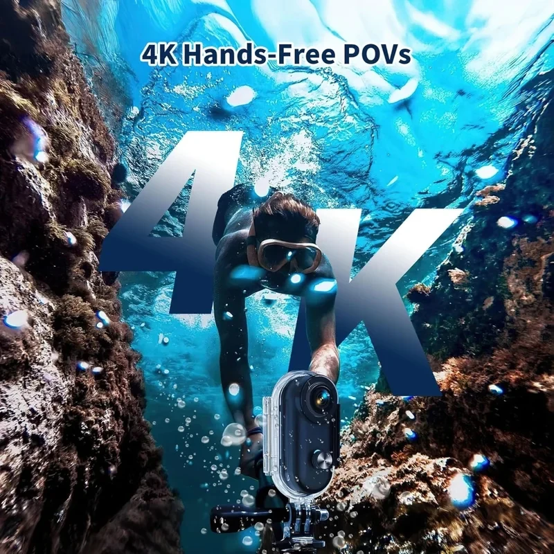 4K Mini Waterproof Camera with WiFi Wireless Portable Wearable Body Cam for Moto Bike Travel Helmet  Outdoor Sports Vlog Shoots view 4
