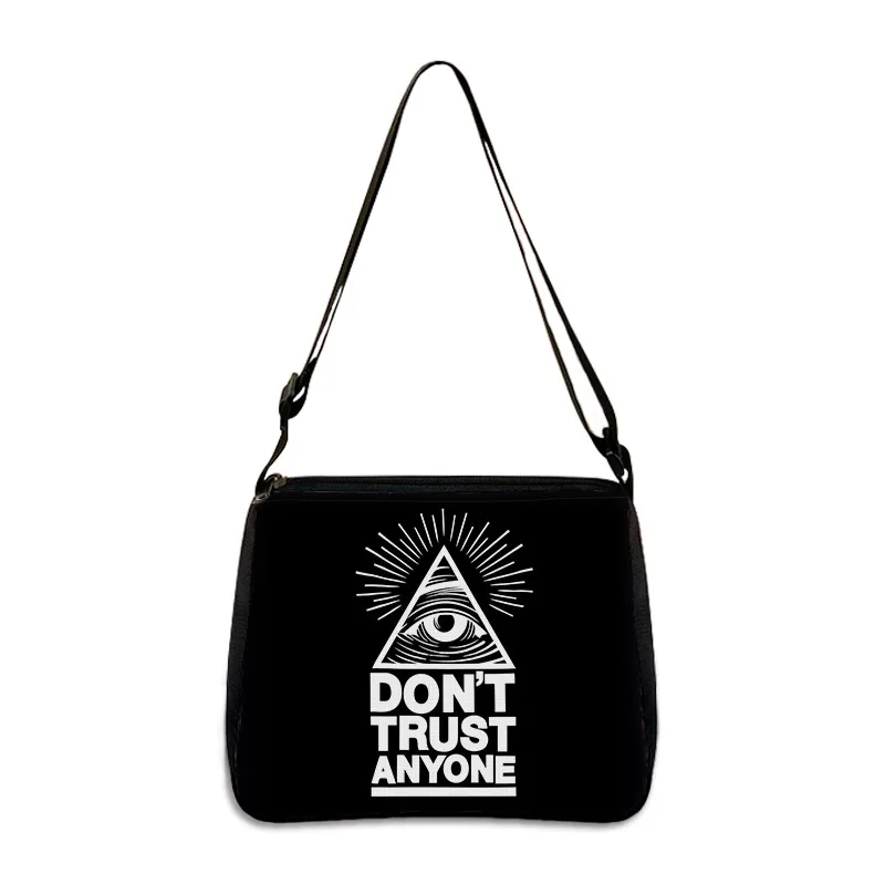 Famous Masonic Square Print  Shoulder Bag Freemason Handbags Women Canvas Crossbody Bag Casual Ladies Underarm Bags Gift