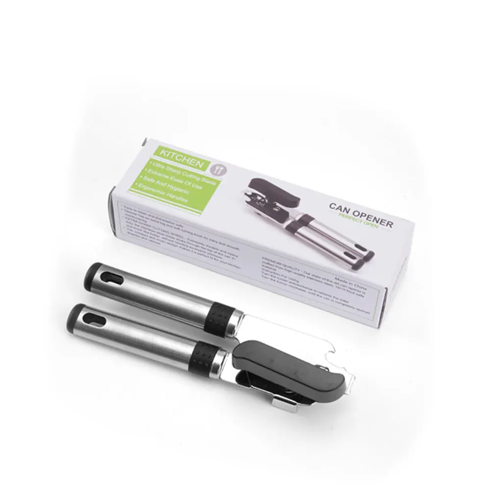 

Stainless Steel Can Opener Bottle Lid Lever Metal Kitchen Tool Practical Cooking Accessory Black Multi Functional