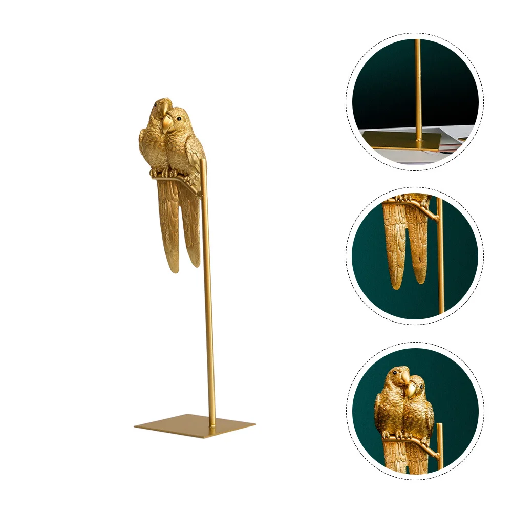 

Couple Parrot Desktop Decor Attractive Unique Ornament Home Decoration Gift Decoration Romantic Parrot Tabletop Decor