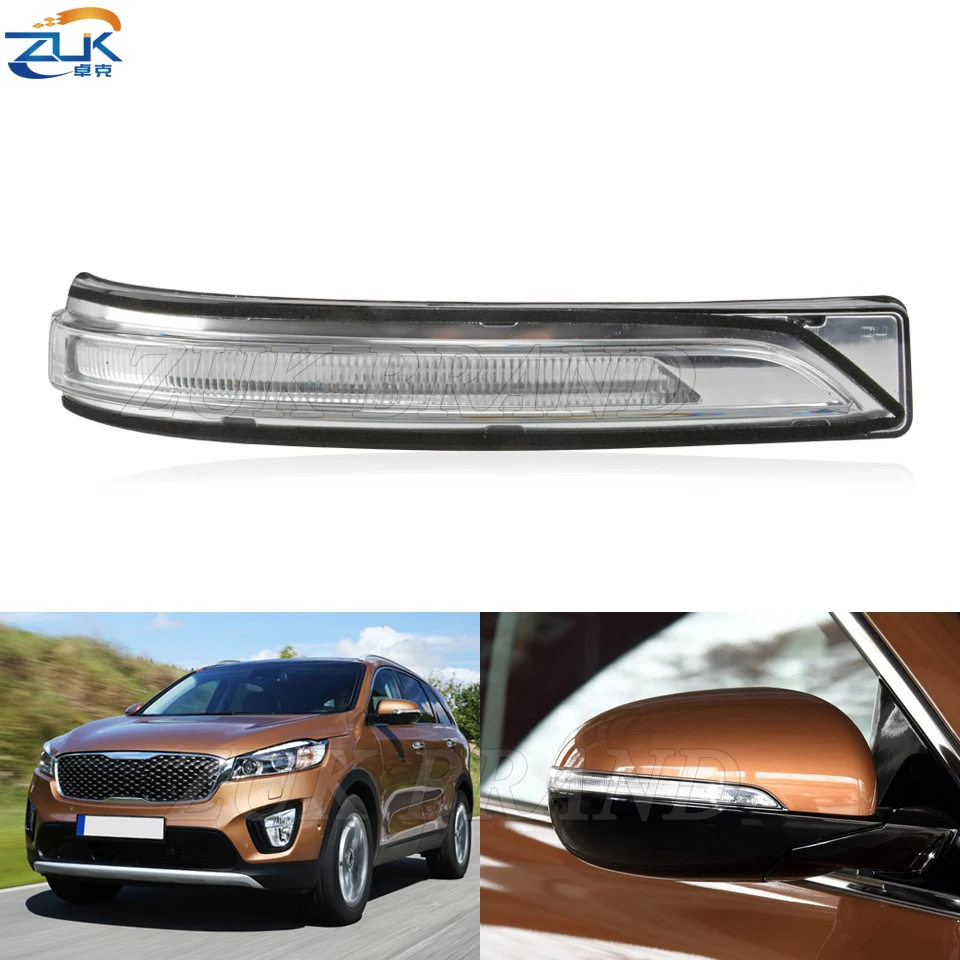 ZUK Car Accessories Door Rearview LED Turn Signal Light Wing Side Mirror Lamp Repeater For KIA Sorento UM 2015 2016 2017 2018