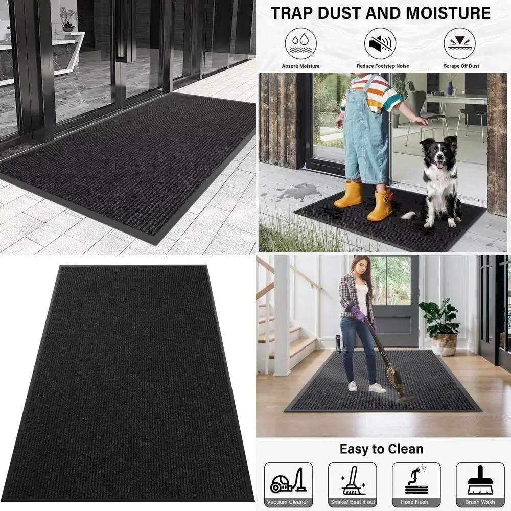 

Customizable Heavy-Duty Waterproof Entrance Doormat, 4' x 13', All-Weather, Rubber Backed