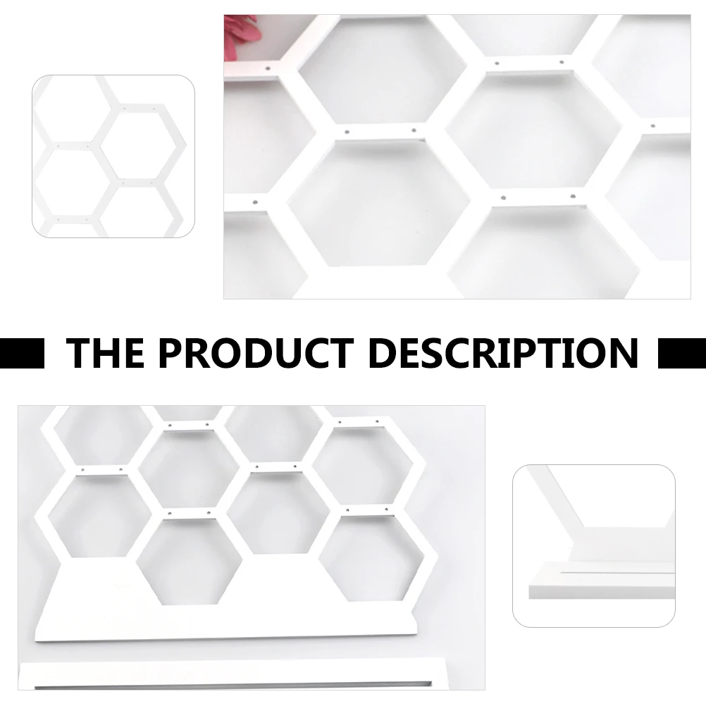 Sturdy Wooden Earring Display Rack Honeycomb Style Jewelry Storage Shelf Necklace Organizer Rack For Jewelry Accessories Storage