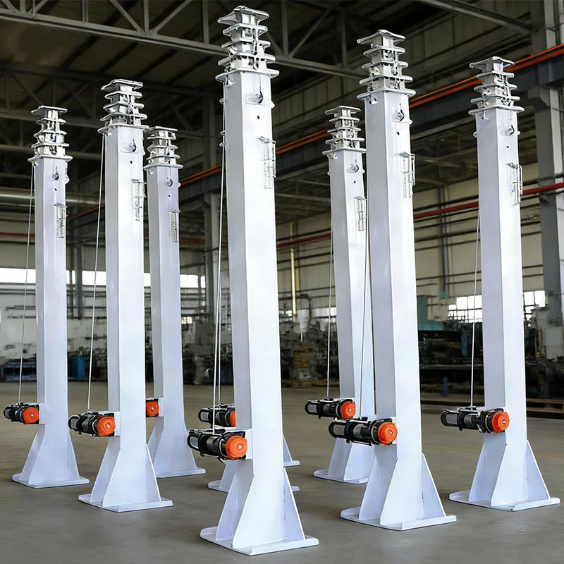 4 meters 10 meters electric/hand lift mast multi-stage telescopic support rod