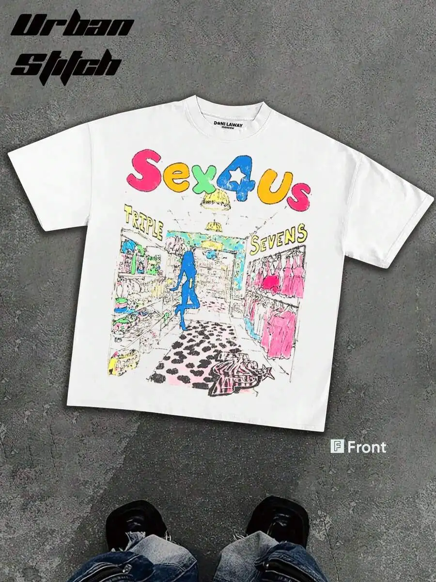 Y2K,The Words 'Money Maker' Printed,Cash & Call Graphic Tee,Fashionable Cotton Men's T-Shirt, , Surprise Gift For Friends And Family