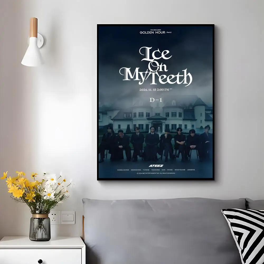 Kpop BoyGroup A-ateez Poster Modern Luxury Wall Poster Home Decor Space Enhancer