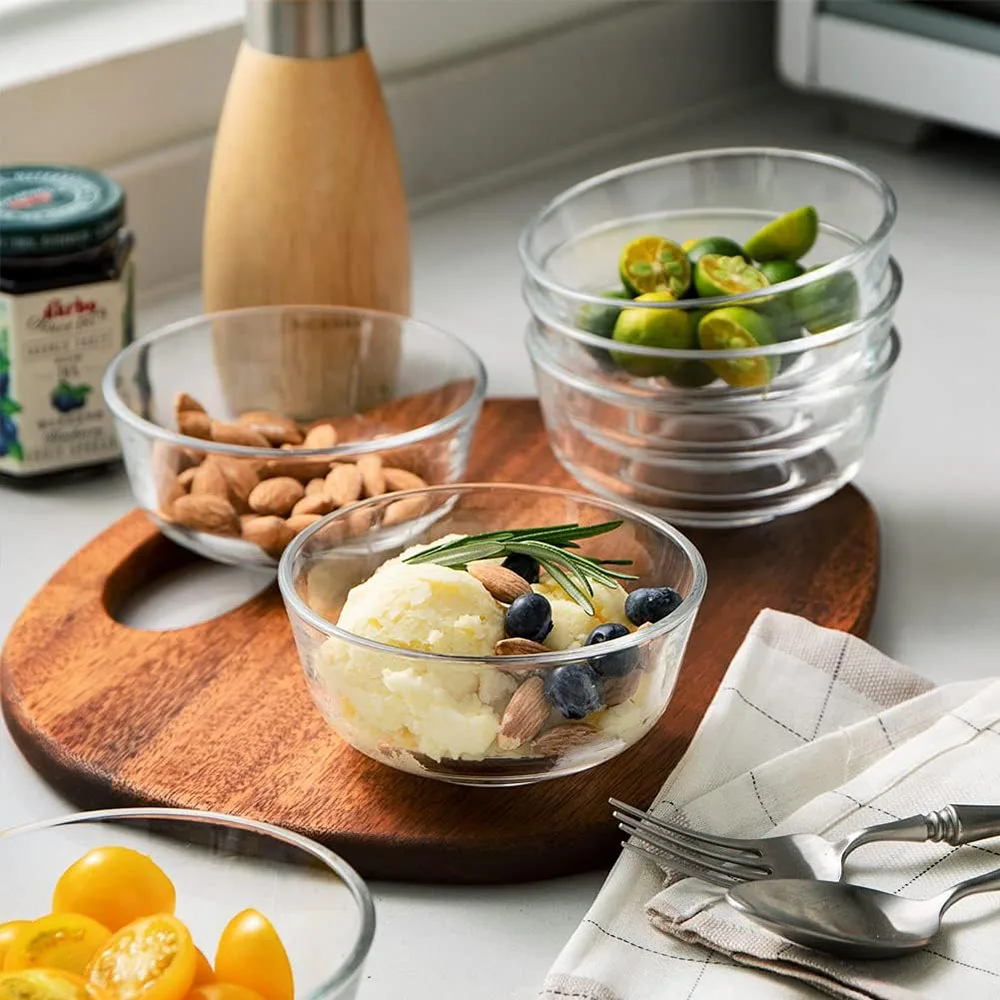 

8oz Glass Bowls Set,Small Bowls for Kitchen,Dessert Bowls for Ice Cream,Snack Bowls,Side Dishes,Small Serving Bowls for Dipping