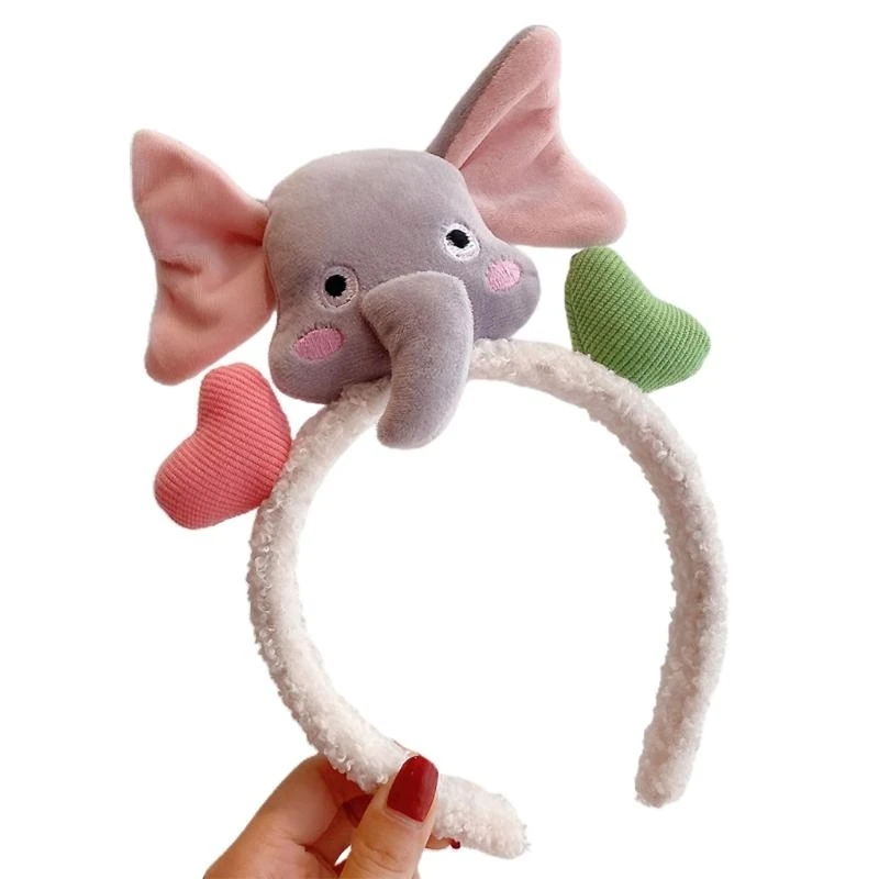 

Cartoon Animal Headbands for Frog Elephant Hair Hoop Lovely Cow for Cat